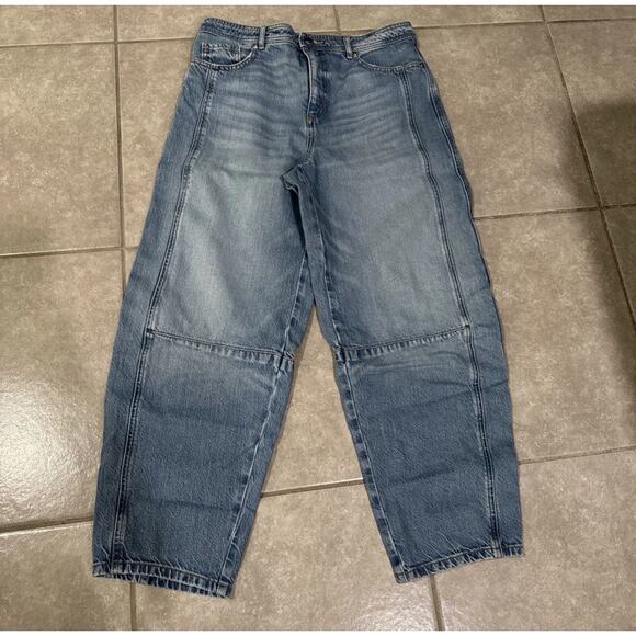 LOFT The Barrel High Rise Light Wash Jeans Sz 6/28 - Picture 1 of 8